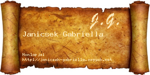 Janicsek Gabriella névjegykártya
