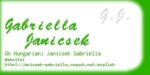gabriella janicsek business card